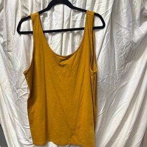 Maurices Yellow Tank Top with Scoop Neck and Wide Straps